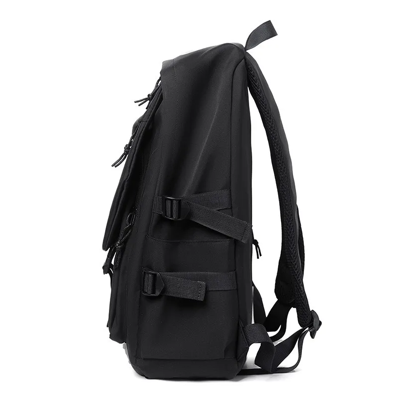 Una mochila de poliéster de 15 pulgadas impermeable de Color sólido Simple para hombres mochila de ordenador para estudiantes de pareja de moda