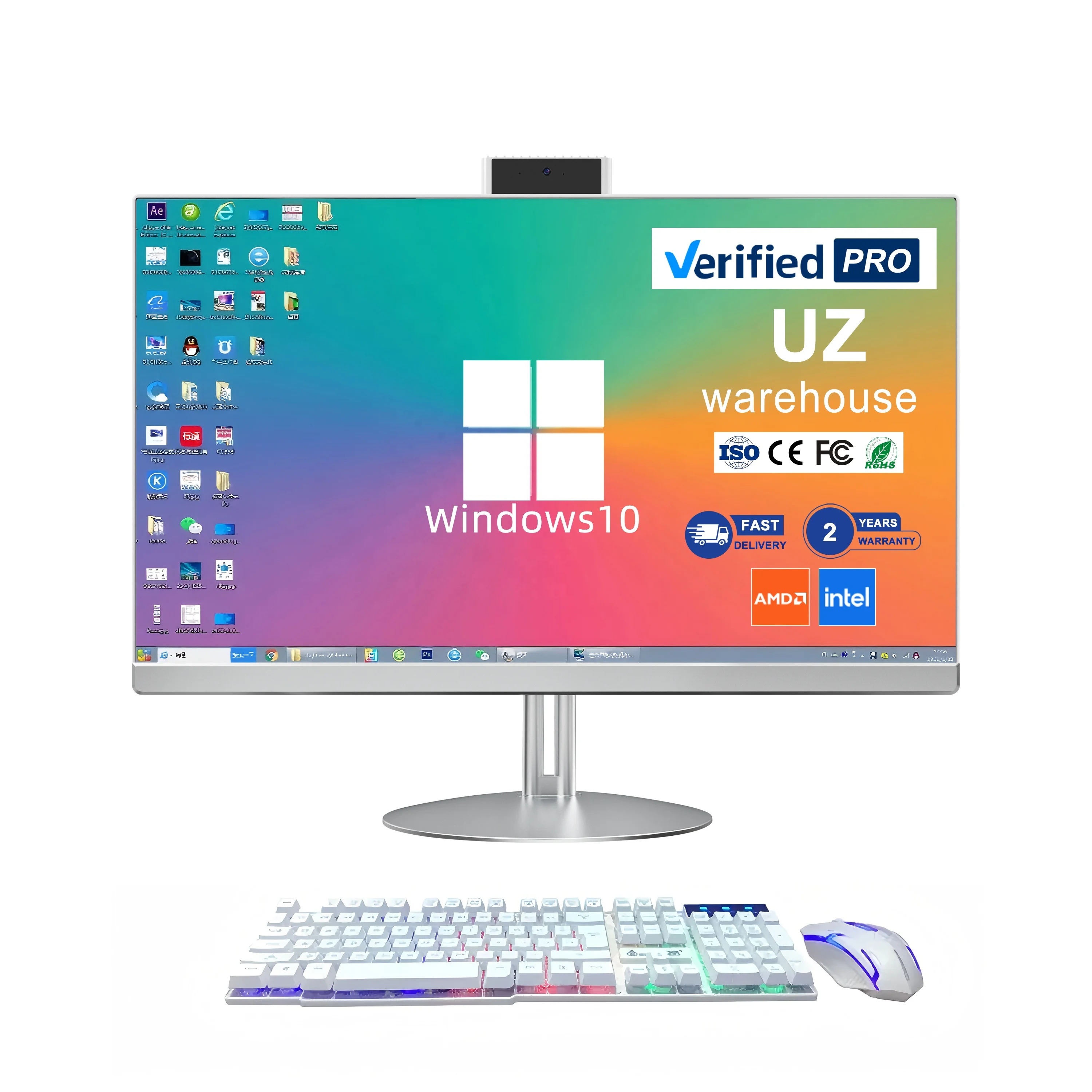 Computer desktop All-in-One I7 Core di ottava generazione 23,8 pollici 8 GB 16 GB RAM 1 TB SSD 8 GB GDDR3 Memoria video AIO PC
