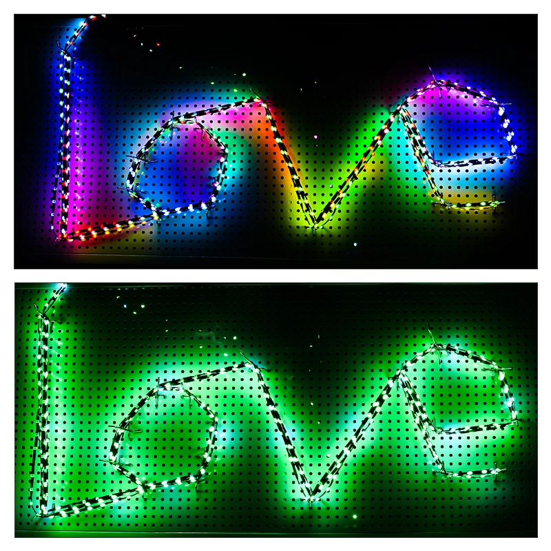 2811 5V RGB LED listwa kurtynowa IP68 wodoodporna programowalna adresowalna do krojenia dla Arduino Raspberry Pi led świąteczne lampki