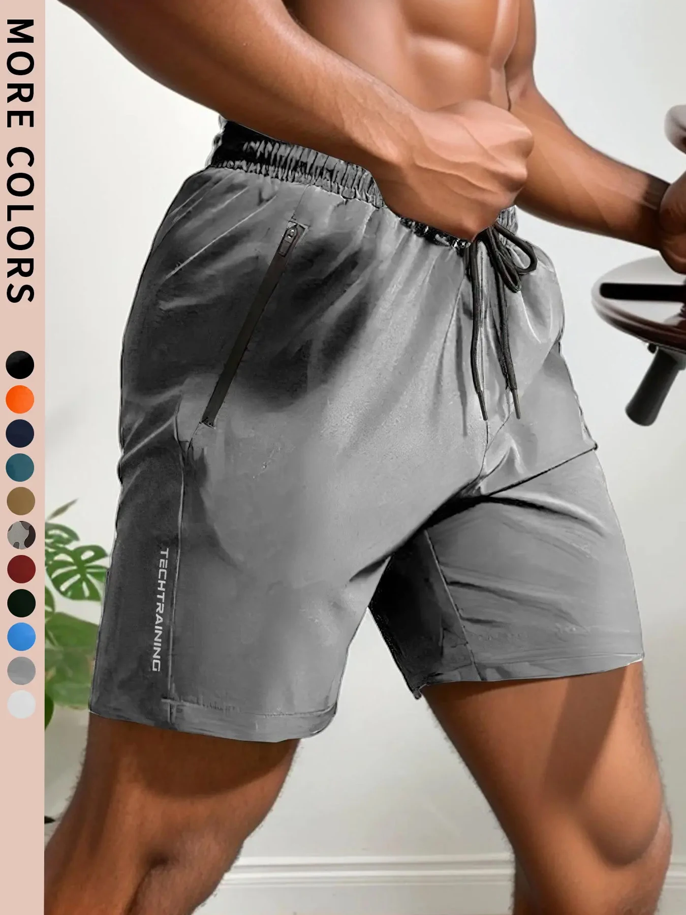 ผู้ชายกางเกงสําหรับฤดูร้อนออกกําลังกายวิ่งขี่จักรยาน,แห้งเร็วBreathable Drawstringเอวกีฬากางเกงขาสั้น 2-0428