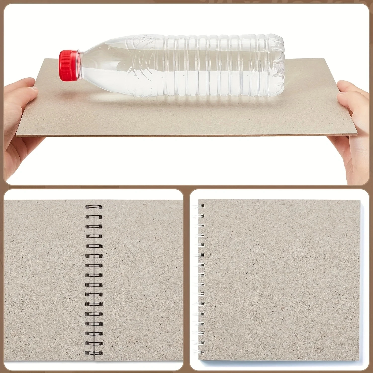 5 ชิ้น 1 มิลลิเมตรหนังสือ Board Binders Board Chipboard Designer Bookboard คราฟท์สีขาวสีเทา Heavy Duty Chipboard แผ่นเย็บเล่มการ์ด