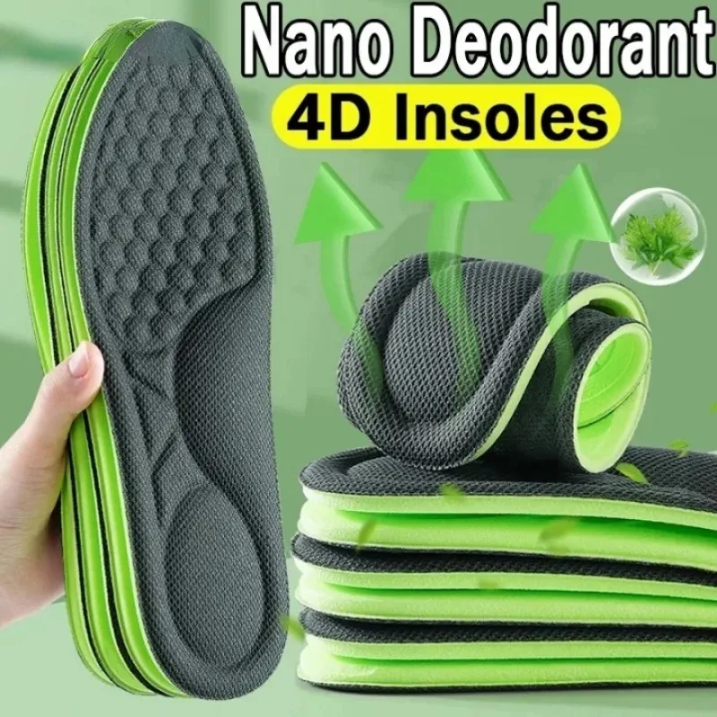 12/2pcs Soft Memory Foam Orthopedic Insoles Deodorizing พื้นรองเท้าสําหรับรองเท้ากีฬาดูดซับเหงื่อ Antibiotic รองเท้าอุปกรณ์เสริม