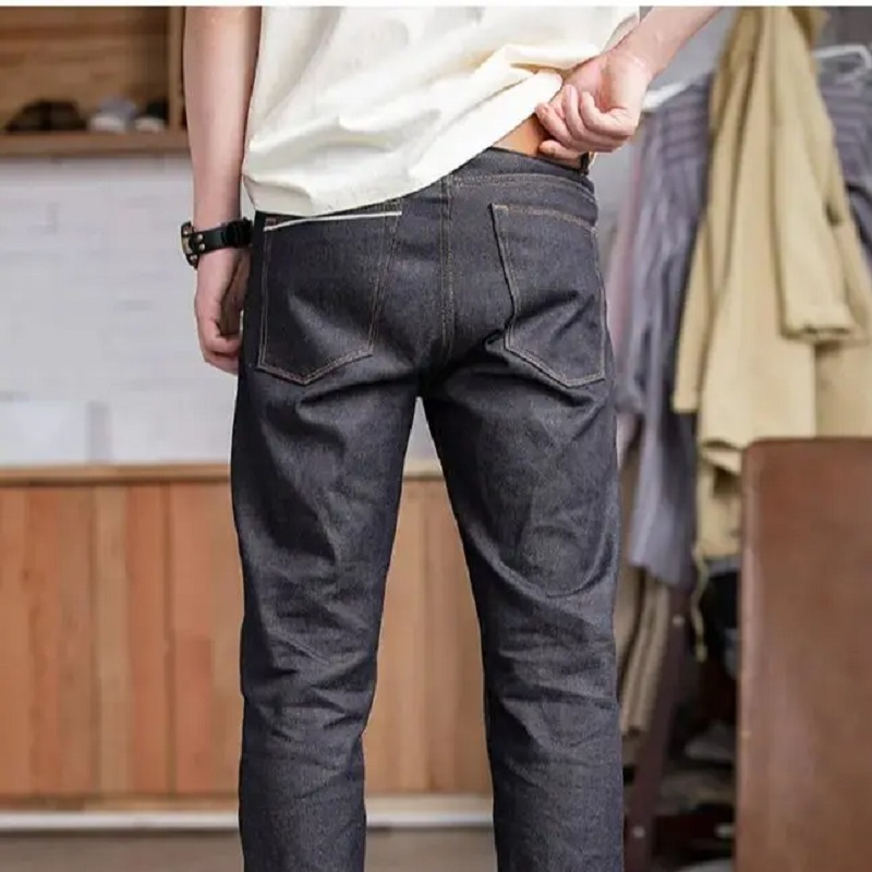 Maden retro 11.6oz ourela jeans bruto cônico ajuste regular jeans de algodão com zíper voar calças masculinas versáteis de alta qualidade