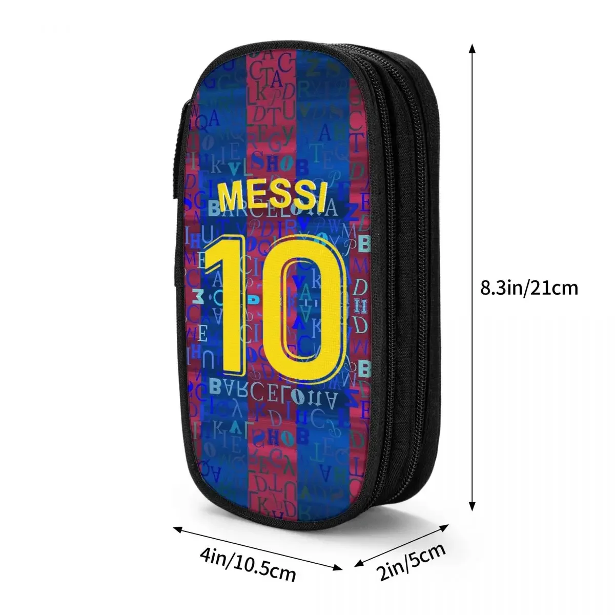 学生と学童のための大きな収納バッグ、アルゼンチン番号10、サッカーサッカーの鉛筆ケース、ペンホルダーバッグ、女の子と男の子