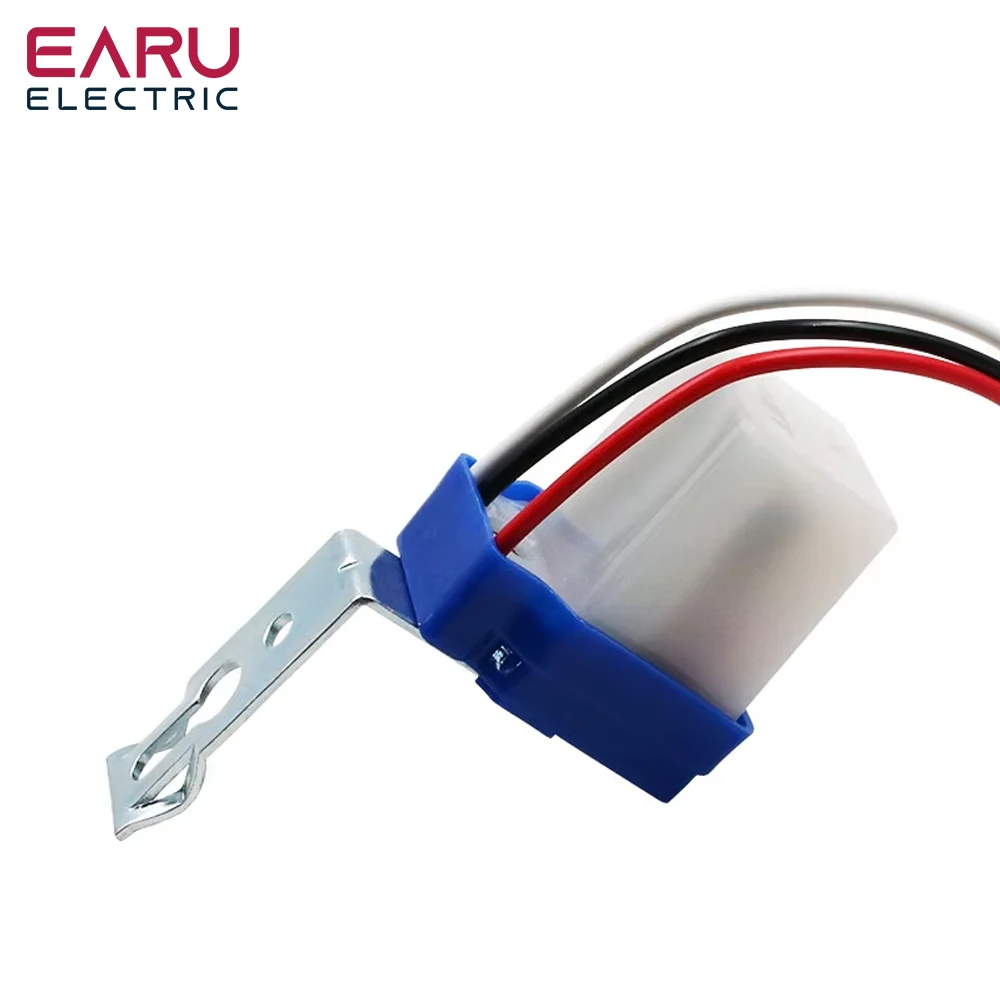 Controlador de interruptor de luz de farola de fotocélula de encendido y apagado automático AC 220V DC24V 50-60Hz 10A interruptor de Sensor de fotointerruptor de Control de fotos