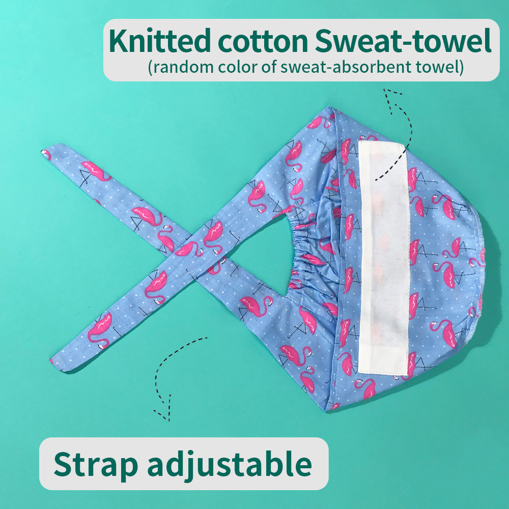 Hohe Qualität Baumwolle Mode Druck Hüte Einstellbare Scrubs Hut Pflege Kappe Op Krankenschwester Arzt Reinigung Arbeit Scrub Kappen