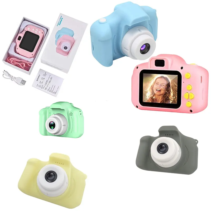 Kids Cartoon Cute Outdoor Camera video 1080P HD Student Digital Camera Holiday Birthday Gift for children multiple scene toys