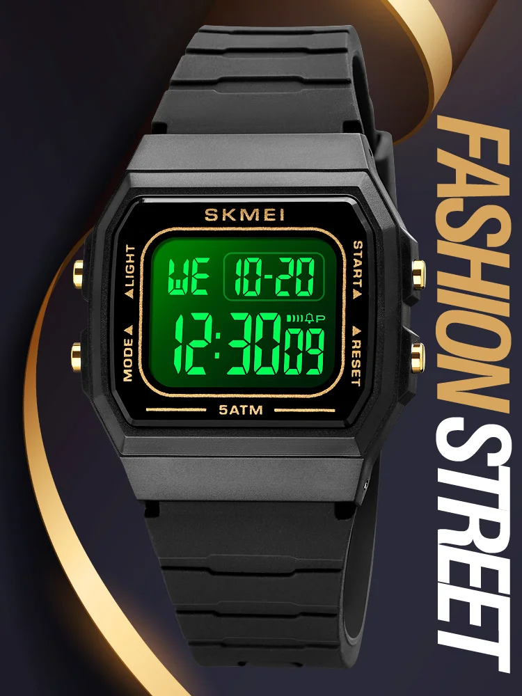 Reloj electrónico SKMEI para estudiantes, reloj LED electrónico Simple resistente al agua, reloj para parejas para hombres y mujeres 1683