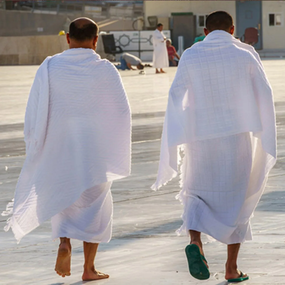 Nam 2 Cái Áo Ihram Hành Hương Khăn Ả Rập Hồi Giáo Mecca Hajj Hồi Giáo Ramadan Cầu Nguyện Thờ Trang Phục Khăn Choàng Jubba Thobe
