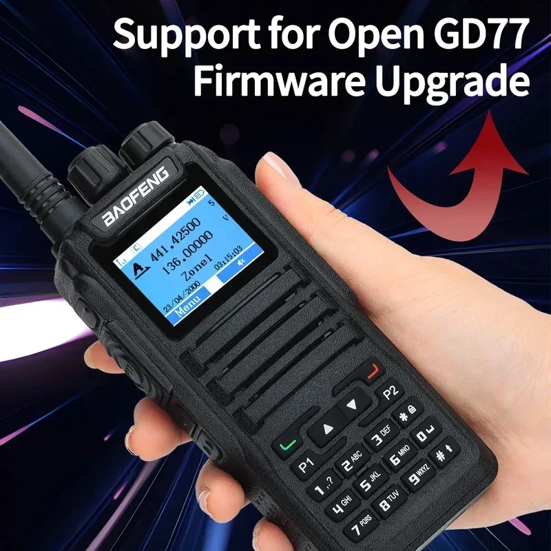 Baofeng Dm 1701 Walkie Talkie Digital de largo alcance modo Dual DMR analógico abierto Gd77 ranura de tiempo Dual nivel 1 + 2 Radio Dmr 1801UV