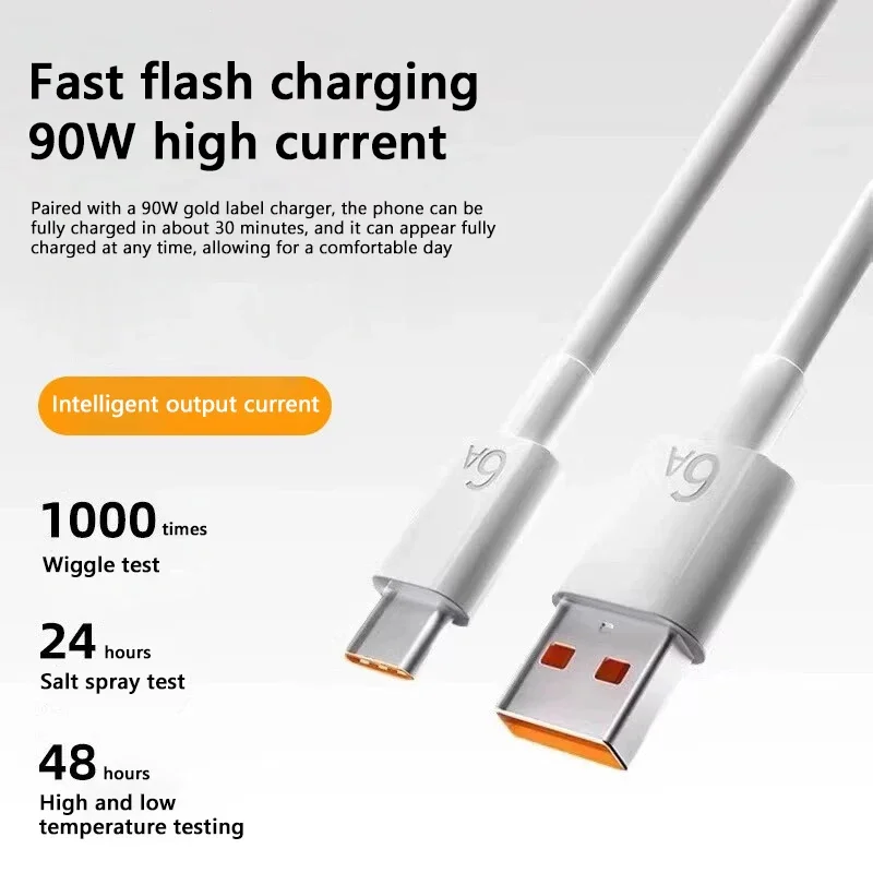 Xiaomi Original 90W Charger Fast Turbo Charging Eu Wall Power Adapter 6A Type C Cable For Mi 15Ultra 14 13 12 Ultra Poco F7 Pro