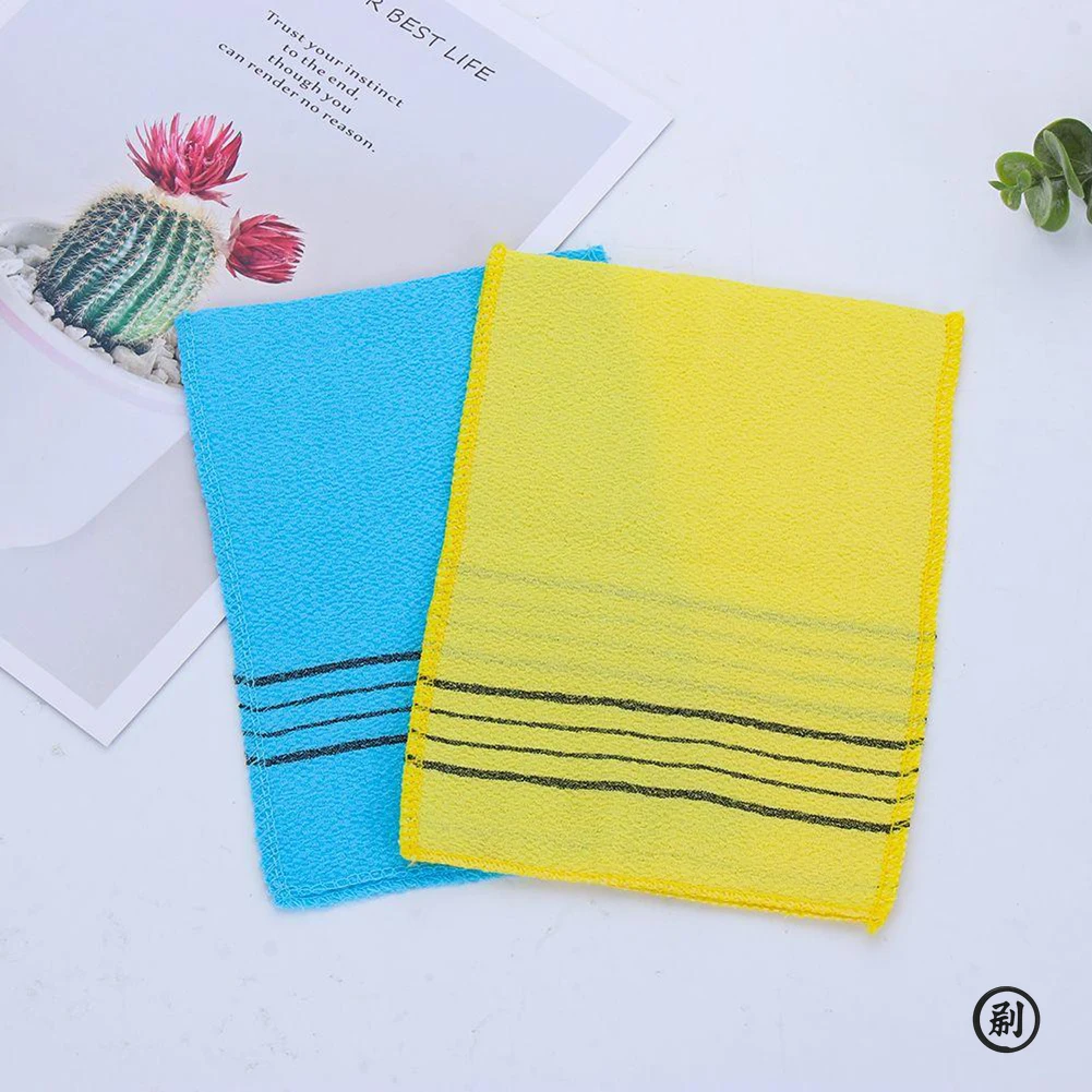 Conjunto de toalhas esfoliantes para banho, coreano, itália, asiático, esfoliante corporal, chuveiro, algodão de poliéster macio