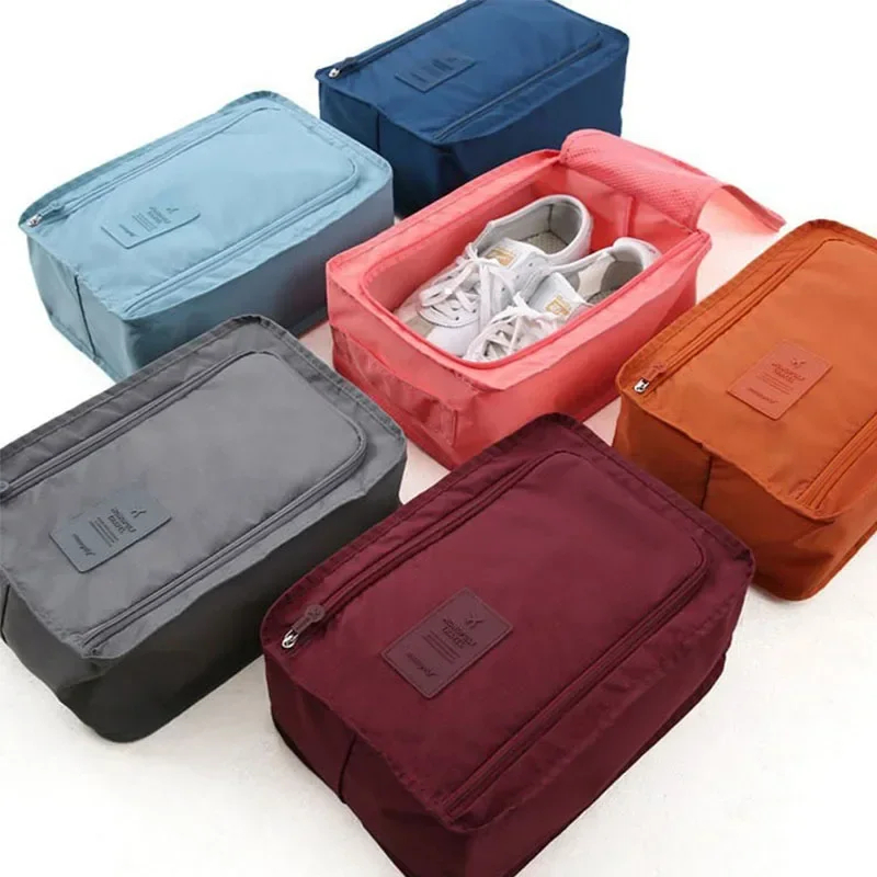 Travel Storage Portable Sneaker Bag Waterproof Breathable Single Shoe Storage Foldable Portable Small Shoe Organizer 7 Colors
