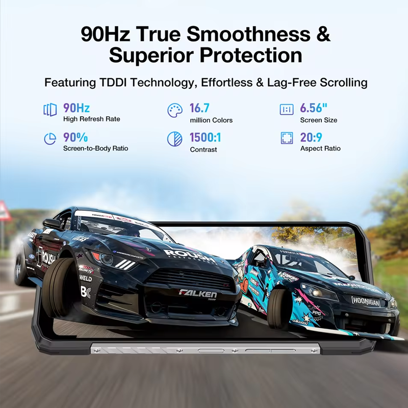 World Premiere DOOGEE Blade10 Max Rugged Phone 6.56" 90Hz Display 8GB+256GB Rear Display 50MP AI Main Camera 10300mAh 18W Charge