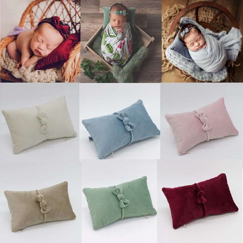 Baby Mädchen Stirnband Neugeborenen Fotografie Requisiten Neugeborenen Kissen Fotografie Zubehör Bowknot Kopfbedeckung