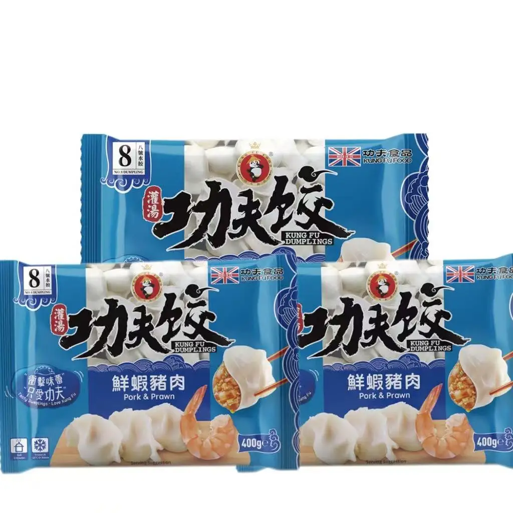 Gongfu Fresh Shrimp and Pork Dumplings, Pack of 3, 400g per pack