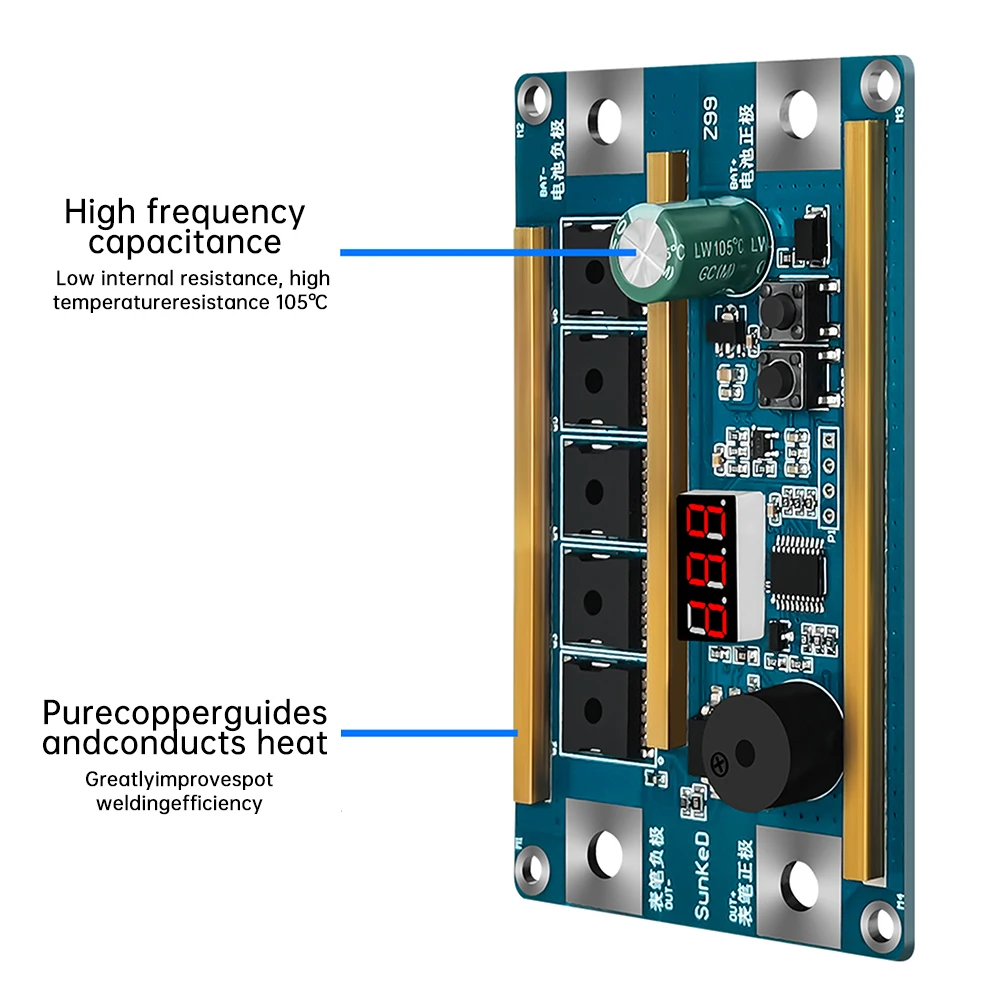 Mini Spot Welder 12V18650 Lithium Battery Energy Storage Spot Welding Machine PCB Circuit Board Portable Soldering Equipment