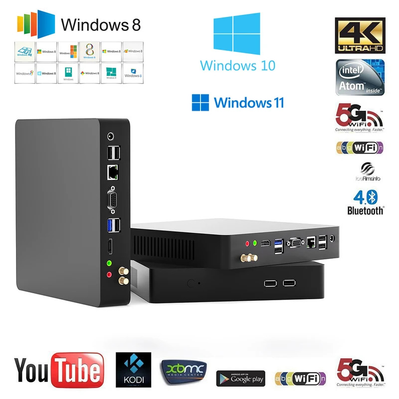 Full Set Up Core I7 I5 I9 Fanless Industrial Computer Mini Pc Gamers Completo