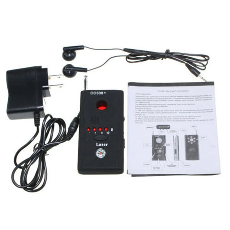 Détecteur de caméra cachée Portable CC308, Mini détecteur GPS GSM de Signal sans fil, dispositif anti-espion