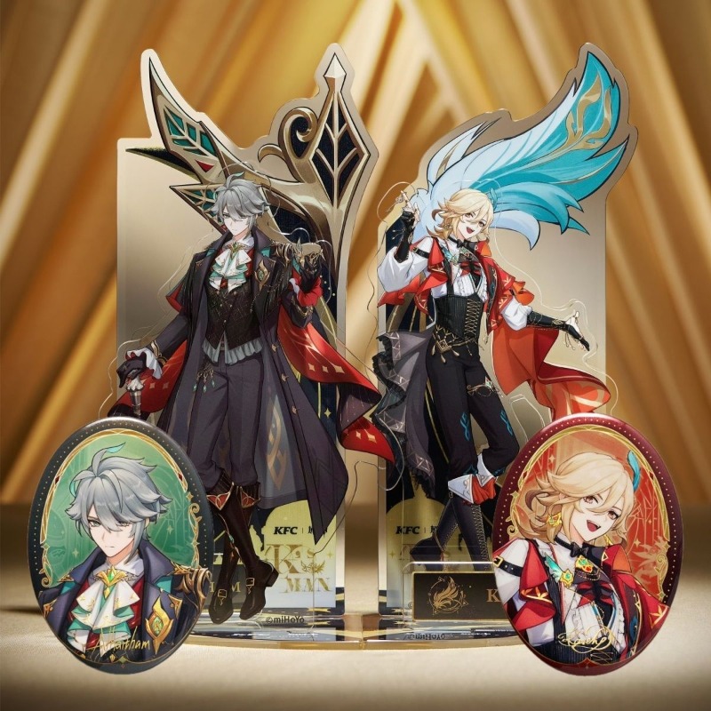 Аниме Genshin Impact X KFC Косплей Alhaitham Kaveh акриловые стоячие пластины значки на складе