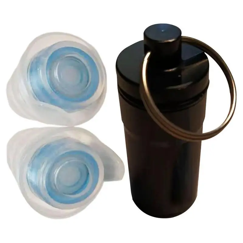 ซิลิโคนซิลิโคน1คู่ปลั๊กอุดหูหู Reusable Professional เพลงที่อุดหูลดเสียงสำหรับ Sleep DJ Bar สปอร์ต