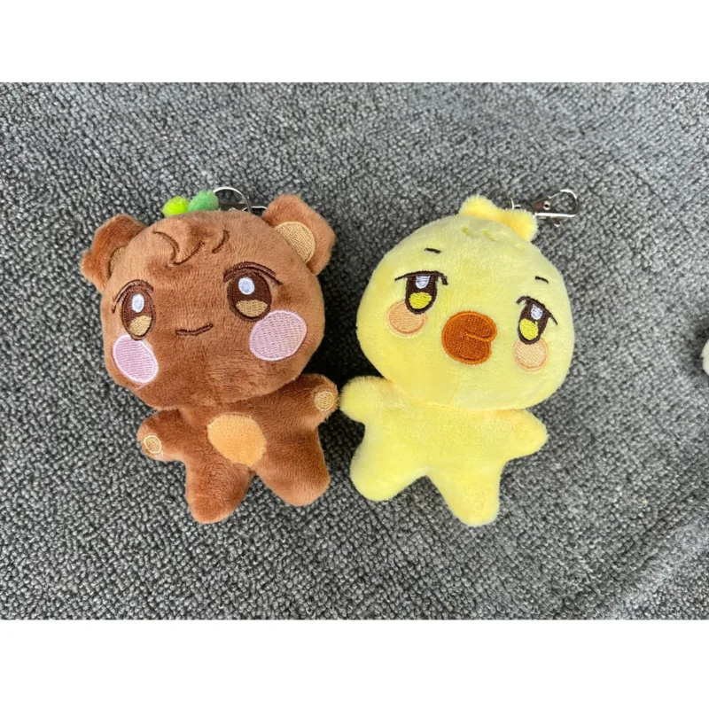 10CM 팝업 스토어 인형 키 체인 ANITEEZ 만화 귀여운 플러시 펜던트 열쇠 고리 가방 액세서리 Kpop Yunho Yeosang 팬 선물