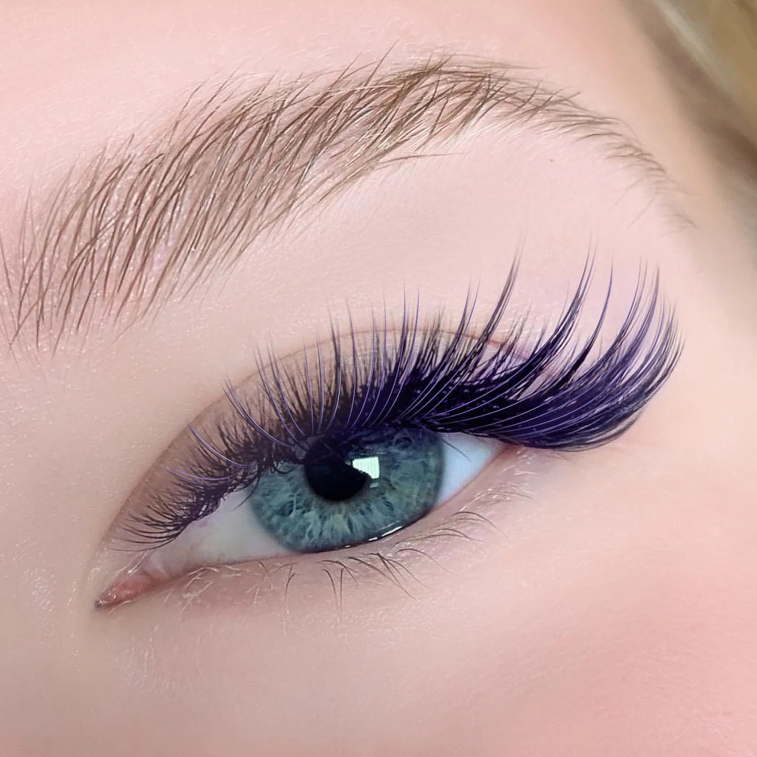 GLAMLASH Màu Làn Mi Văn Học Morandi Màu Xám Cá Nhân Tự Nhiên Giả Nhiều Màu Sắc Cây Nối Mi