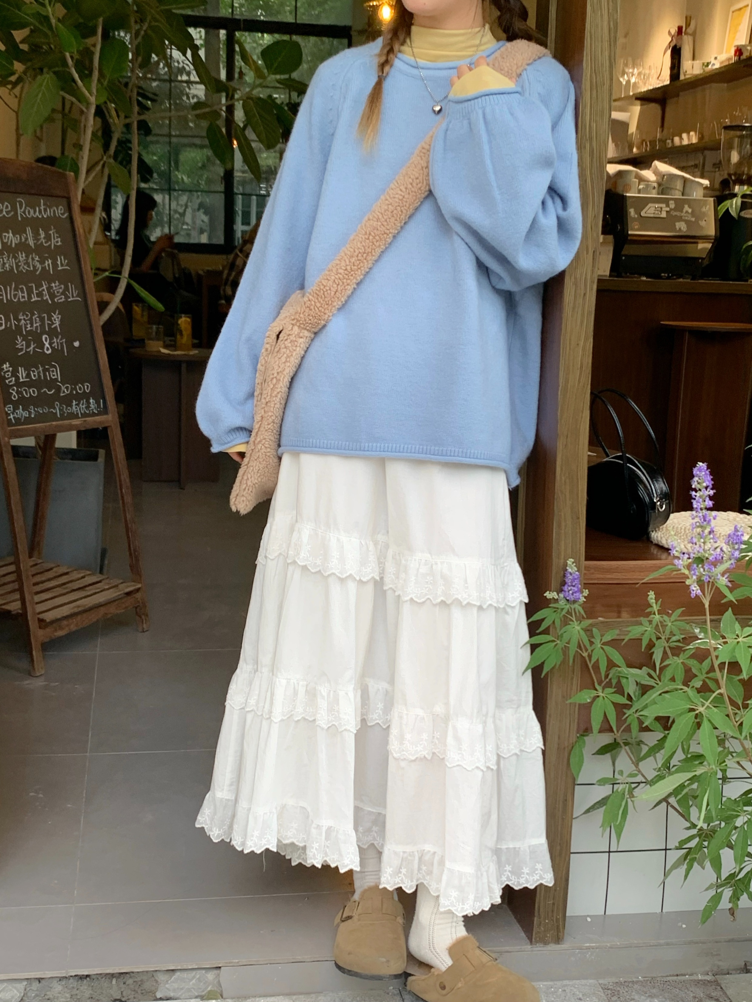 Spitze A-line Lose Alle-spiel Frühling Herbst Knöchel-länge Röcke für Frauen Koreanischen Stil Weibliche Zarte Mode Freizeit studenten Chic