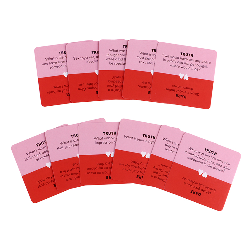 51ピース/箱ミニ小型真実またはカップルのためあえてカードゲームカップル愛好家のボードゲーム供給英語版