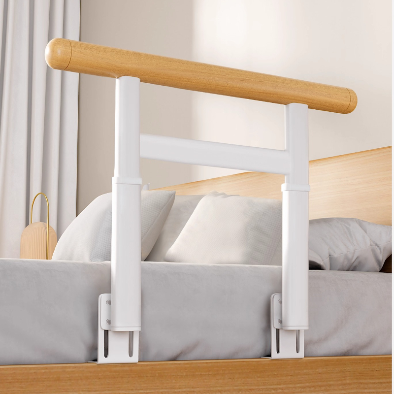Poignée de lit polyvalente avec rangement, Rail d'assistance au chevet, main courante sans perçage pour personnes âgées, barre d'appui de sécurité pour personnes âgées