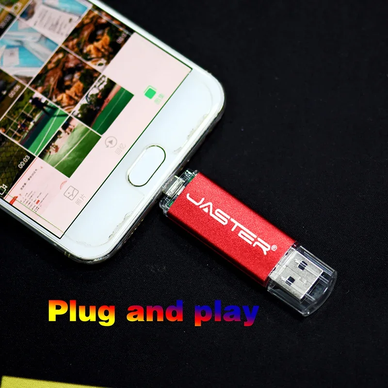 3 In 1 USB Flash Drives 64GB Free TYPE-C Adapters Gifts Pen drive 32GB Black OTG Memory Stick 16GB Key Chain Pendrive 8GB U Disk