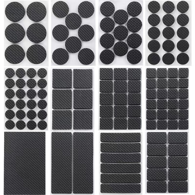 Non-SLIP Self Adhesive เฟอร์นิเจอร์ยางโต๊ะเก้าอี้แผ่นรอบสแควร์เก้าอี้โซฟาขา Sticky Pad ชั้นป้องกัน MAT