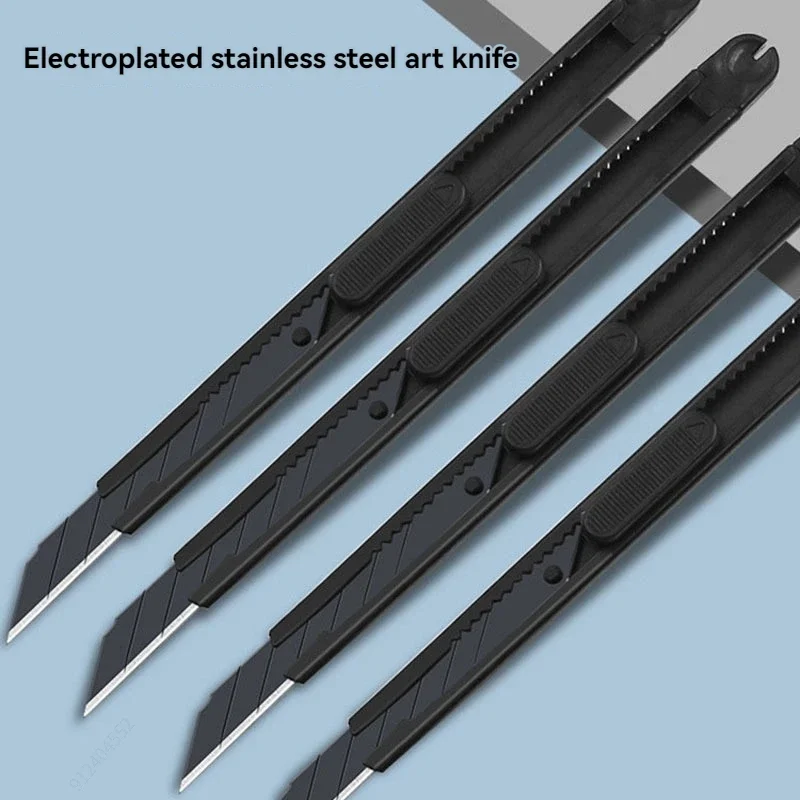 Couteau utilitaire à pression de 9mm, coupe-autocollant, coupe-boîte, coupe-papier Portable, déballage Express, papeterie, outil artisanal de bricolage