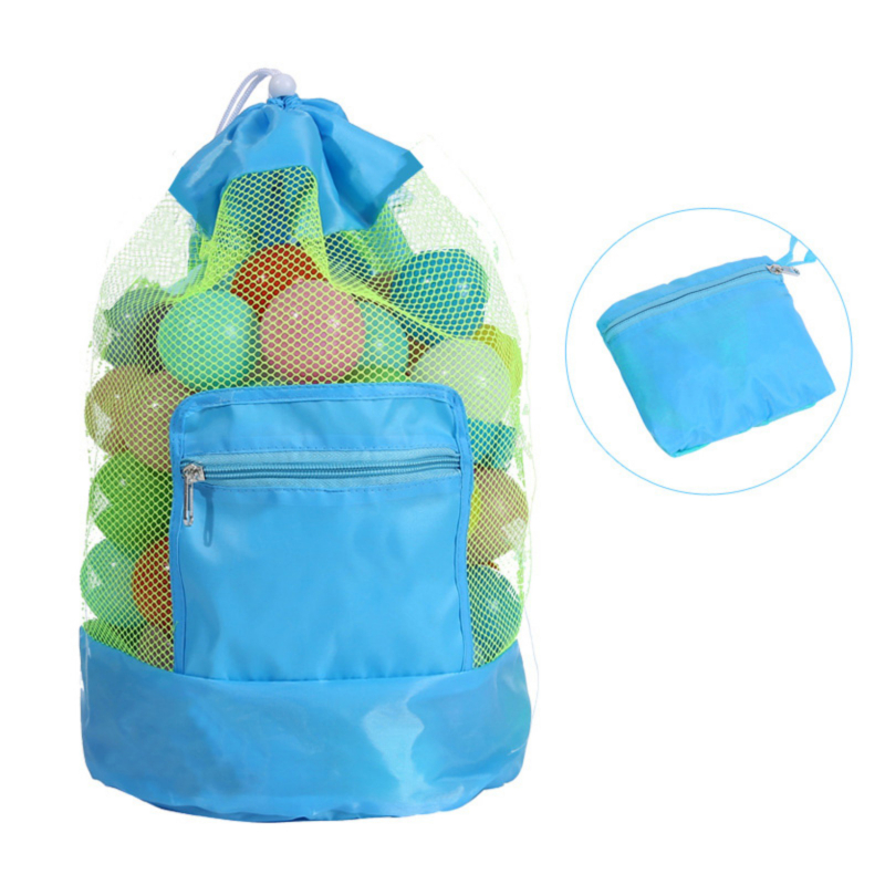 Sac à Dos Pliable en Maille pour Rangement de Jouets de Plage, Fourre-Tout en Poudres, de Voyage, à Proximité
