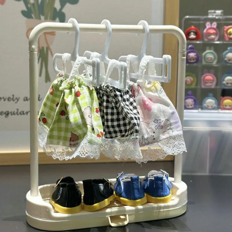 Mini cabides são adequados para roupas de boneca Bjd, cabides labubu de 17 cm e vários outros cabides de roupas de boneca