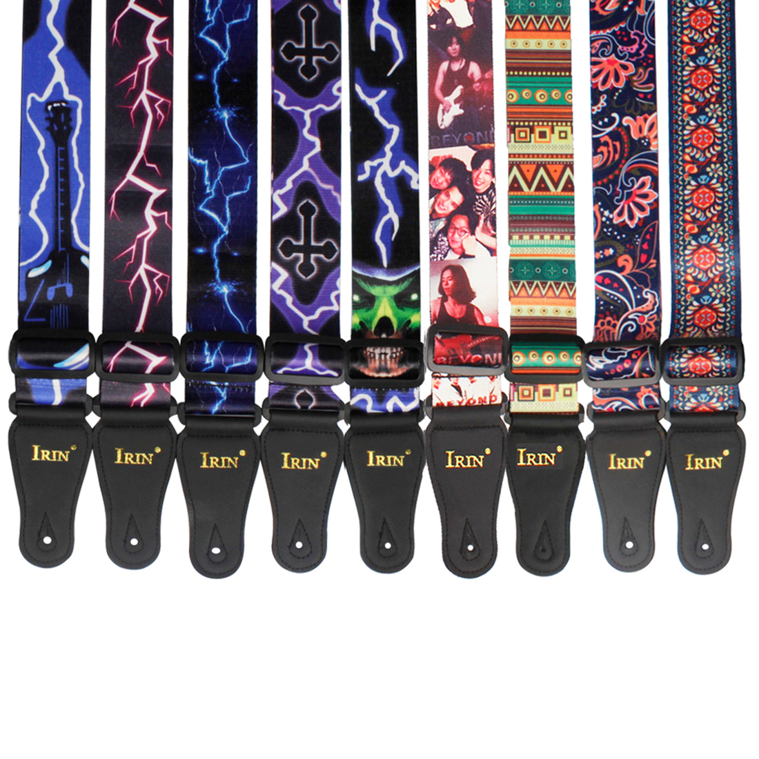 Tracolla per chitarra Cinghie per chitarra regolabili in puro cotone Cinture per chitarra multicolori per parti di accessori per chitarra elettrica acustica per basso