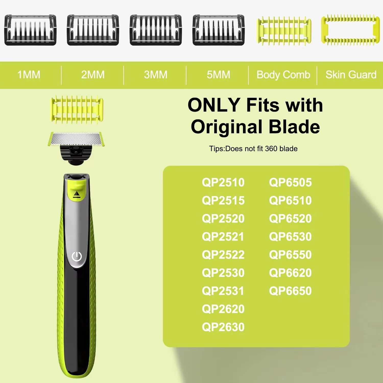 1/3/5/7/8 Pcs คู่มือหวี Guards สําหรับใบมีด QP2520 QP2515 QP2620 QP6510 QP6520 QP6530 Beard Trimmer เครื่องโกนหนวดเปลี่ยนชุด