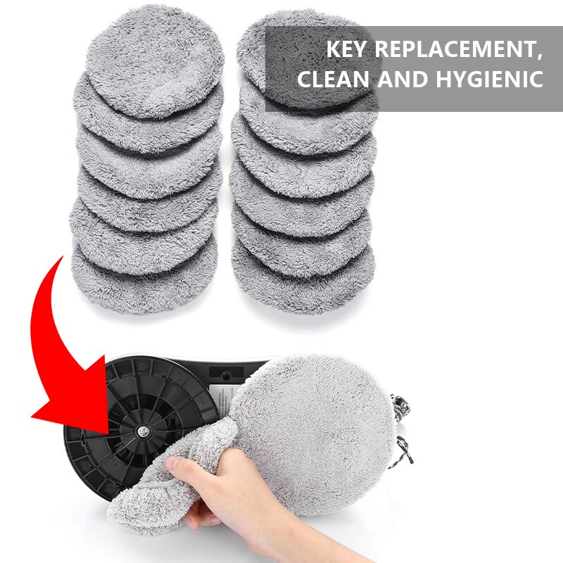 12 stücke ersatz reinigungs pads fenster reiniger roboter lappen für hobot 188 168 198 388 teil pack elektrischer roboter saugfähige mop abdeckung