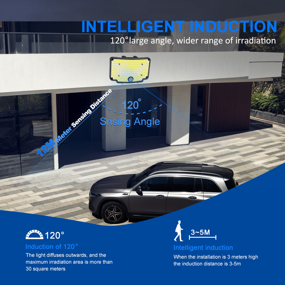 254/243LED 屋外ソーラーライトガーデン太陽光発電セキュリティライトフラッドライトモーションセンサー 3 モード防水庭小屋庭