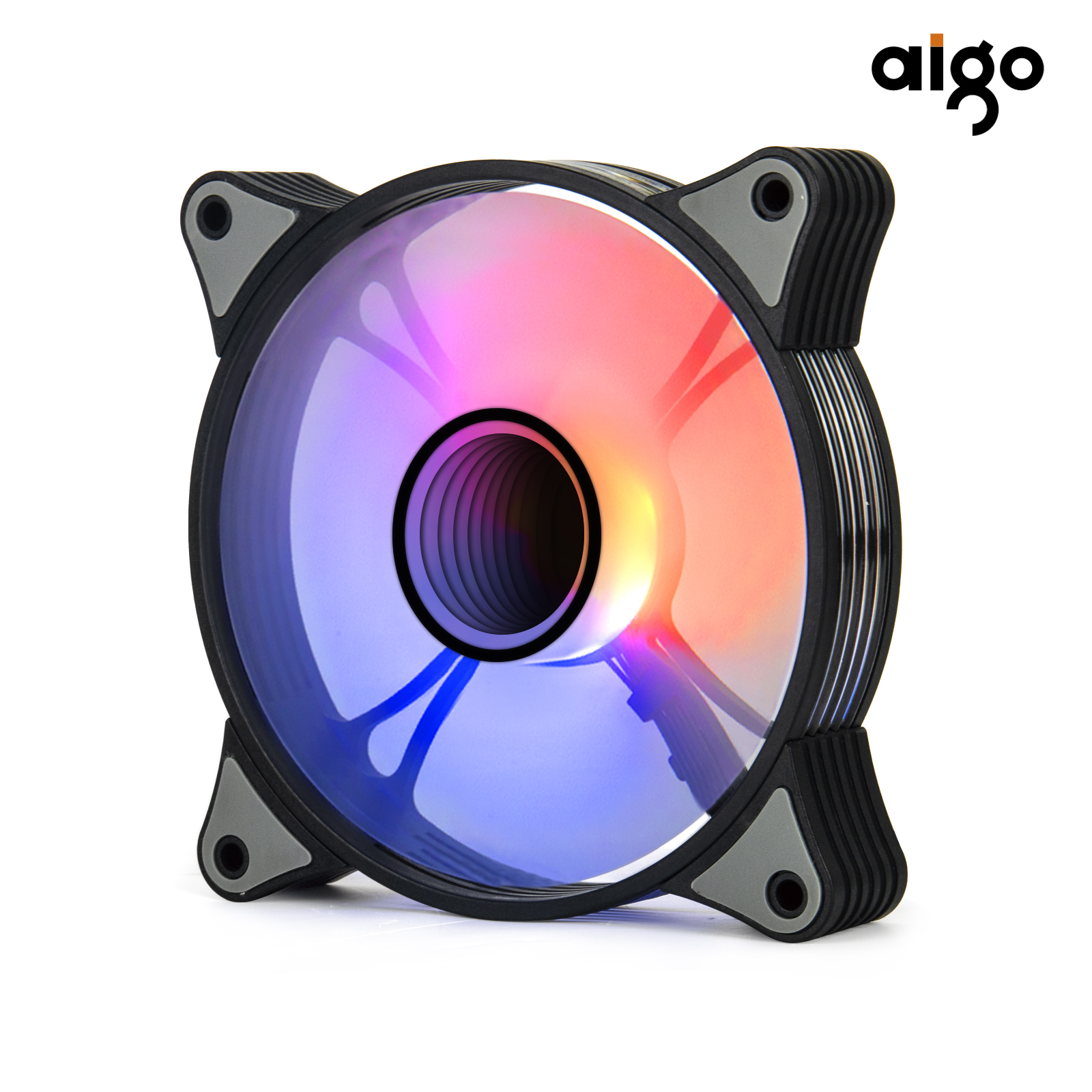 Aigo ar12proコンピュータケースファンventoinha pc無制限スペース120mm rgbファン4ピンpwm cpu冷却ファン3pin5v argb 12cm人工呼吸器