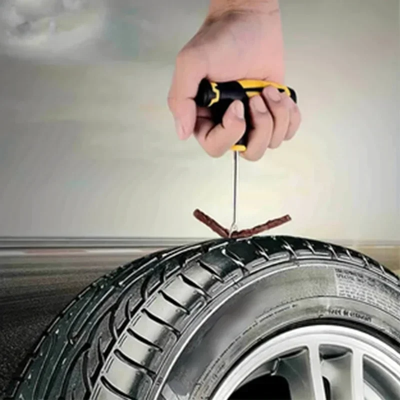 Clearance_Kit di riparazione pneumatici per moto Strumenti per punture per auto Puntura per pneumatici Emergenza per strisce di pneumatici Strumento di riparazione colla per agitazione K