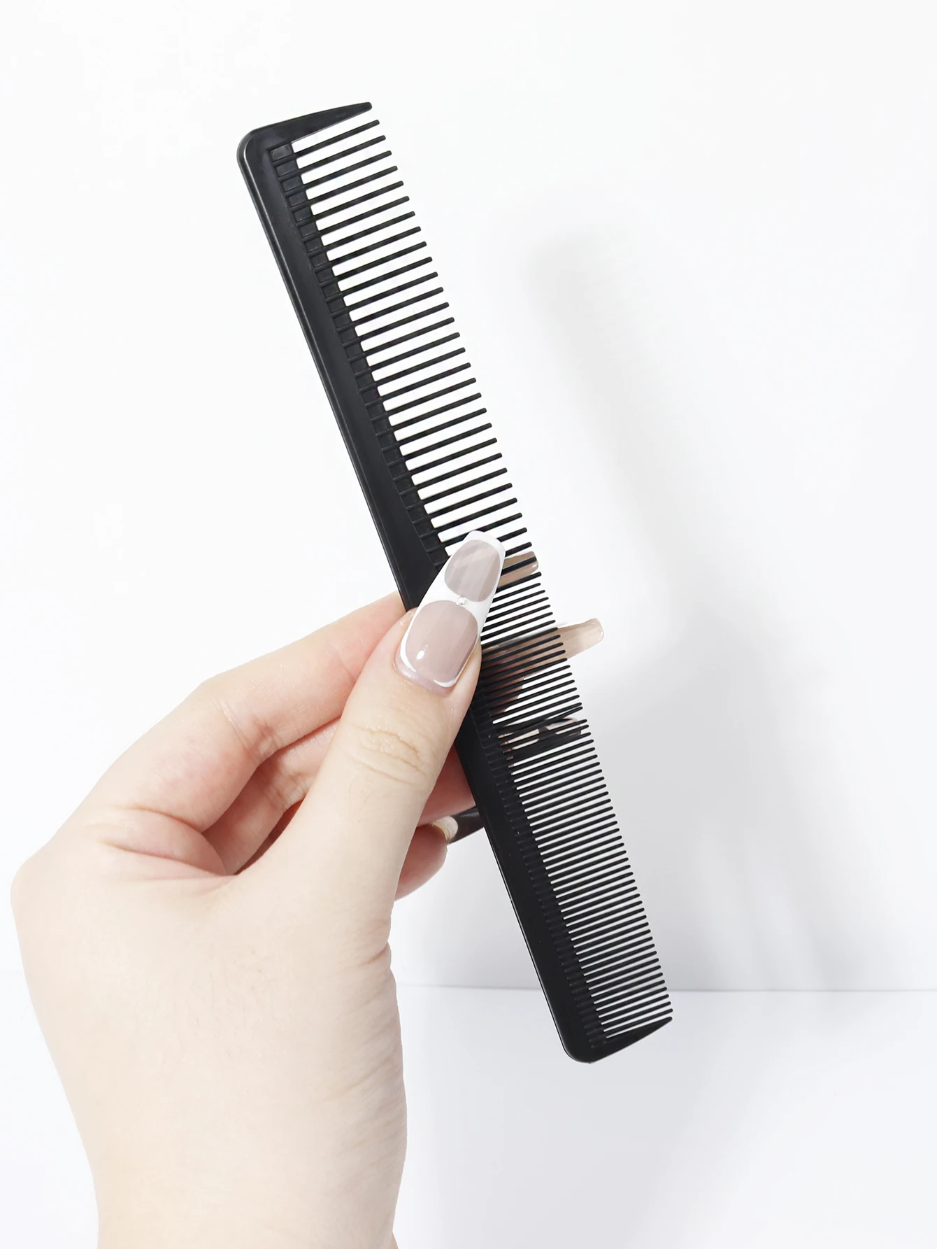 Pente de corte de fibra de carbono 5 peças, antiestático e resistente ao calor, pente de cabelo dupla face, adequado para todos os tipos de cabelo