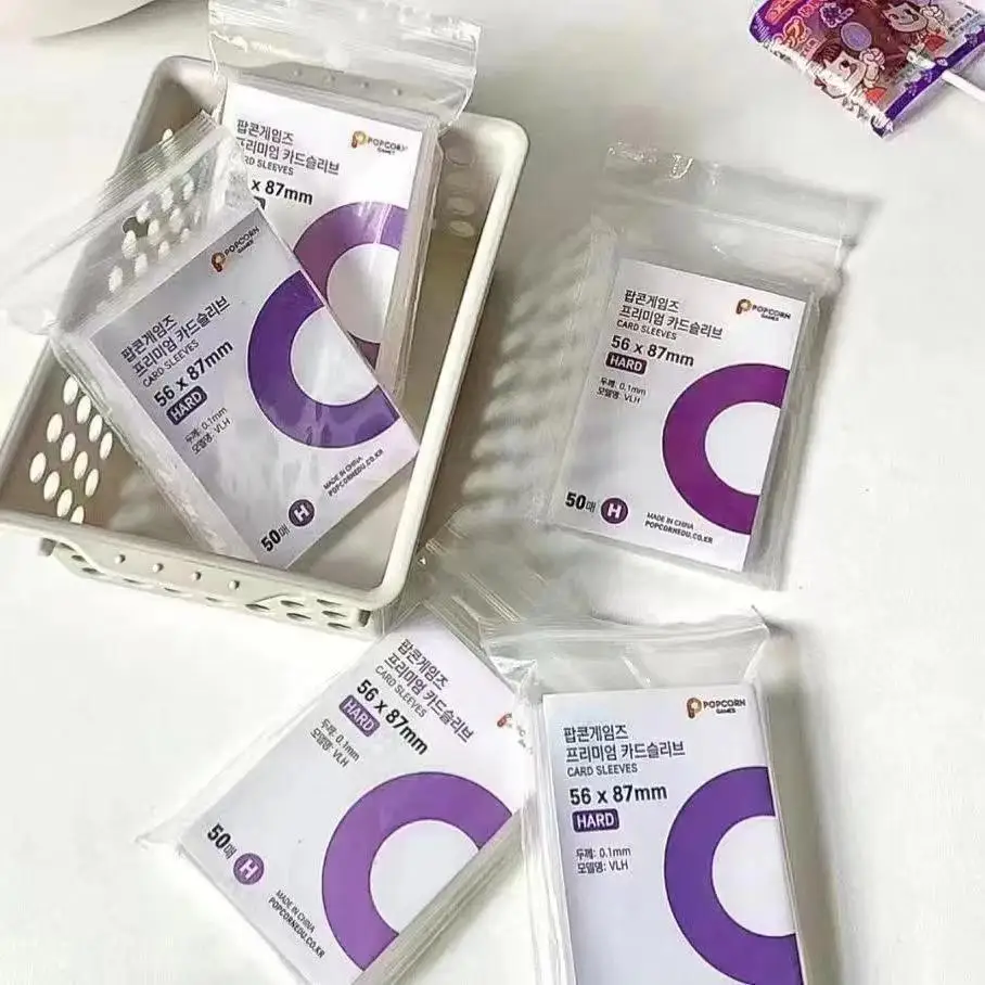 50pcs 울트라 클리어 한국 Kpop 카드 슬리브 산성 무료 Cpp 카드 커버 3 인치 포토 카드 홀로그램 보호 필름 앨범 팝콘 카드