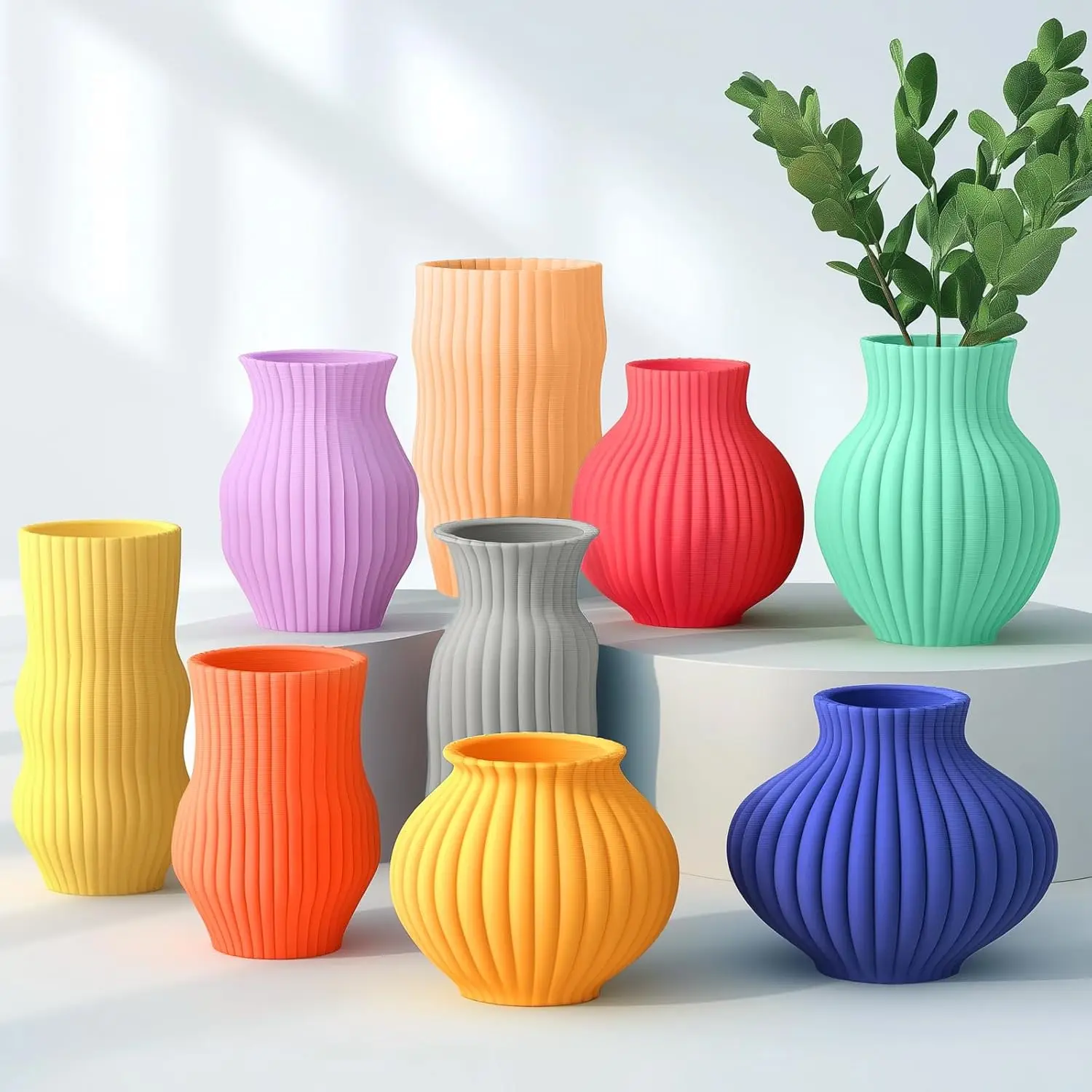 SUNLU PLA PETG PLA Plus filamenten 10 rollen 3D-filament 1 kg / rol 1,75 mm 100% filamentlijnen netjes omhoog voor 3D-printen vanuit EU VS