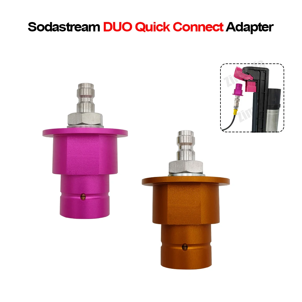 Soda Water Stream Quick Connect Adapter For Sodastream Terra Art DUO Pink Machine Club To External CO2 Tank W/ 8mm Quick Plug