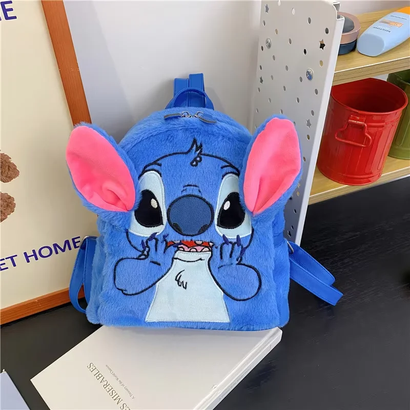 Nuovo zaino in peluche Disney Ins giapponese punto blu divertente cartone animato zaino per studenti di grande capacità borsa per asilo regalo per bambini