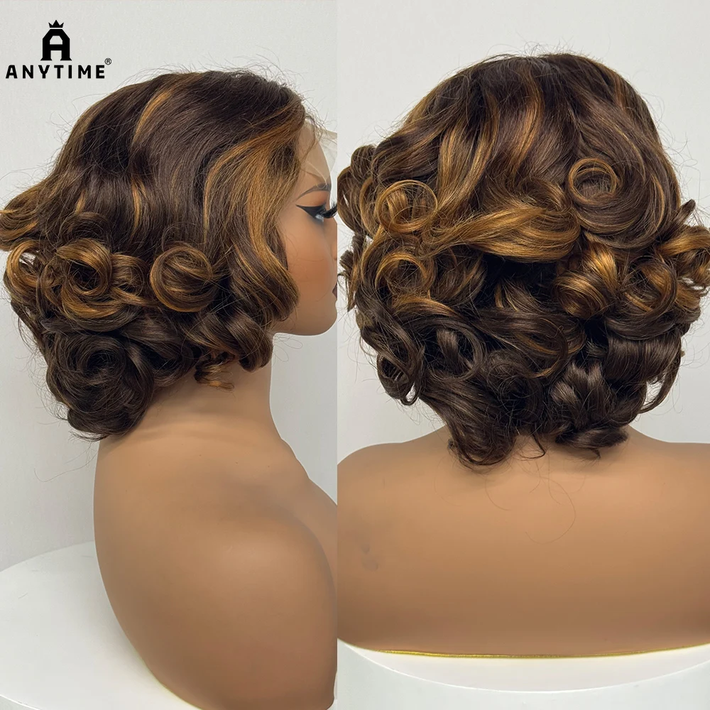 250% densidade 5x5 fechamento do laço peruca curta solta bouncy peruca 100% cabelo humano solto bouncy peruca de cabelo humano para preto