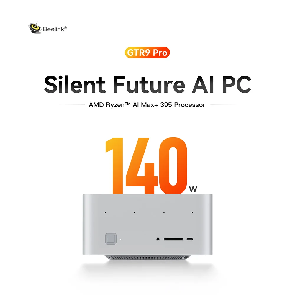 Beelink GTR9 Pro Ryzen AI Max+ 395 Мощный ПК с искусственным интеллектом 128G LPDDR5 2T SSD Windows 11 8K 60 Гц Wi-Fi7 BT5.4 Мини-игровой ПК GTR7 Pro SER9