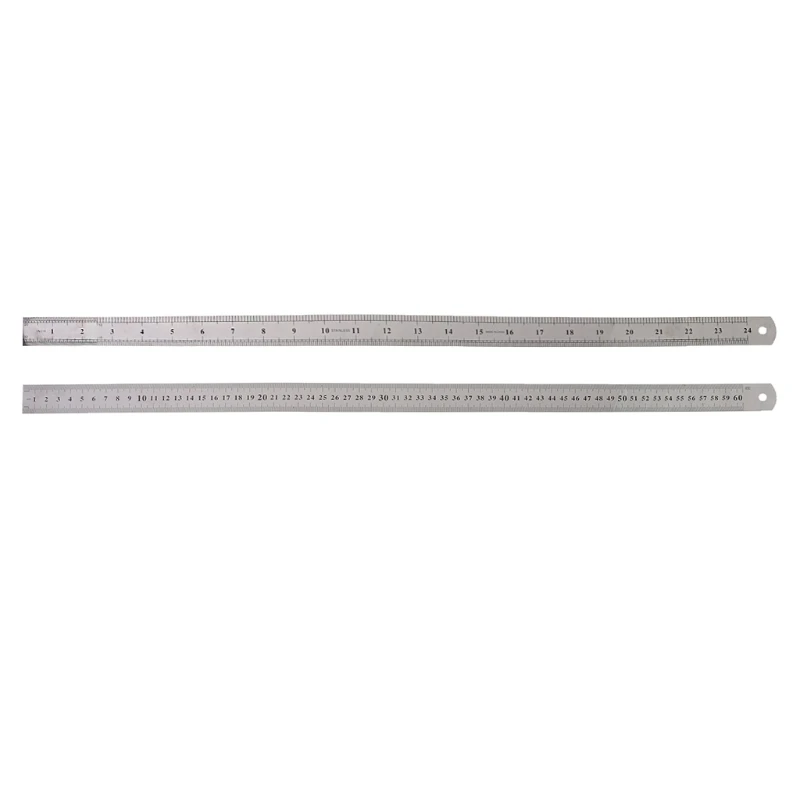 Practical 24 Inches Measuring Ruler Stainless Steel Inch for cm Scale for Machin