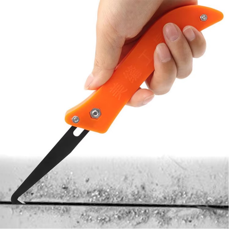 Herramienta de reparación de huecos de azulejos, cuchillo con gancho, eliminación de lechada antigua, herramientas manuales para suelo, pared, costura, limpieza de cemento, Collator de muesca de juntas